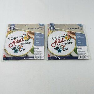 Artskills Floral Embroidery Kit Can’t Adult Cross Stitch Hoop Craft Needlepoint